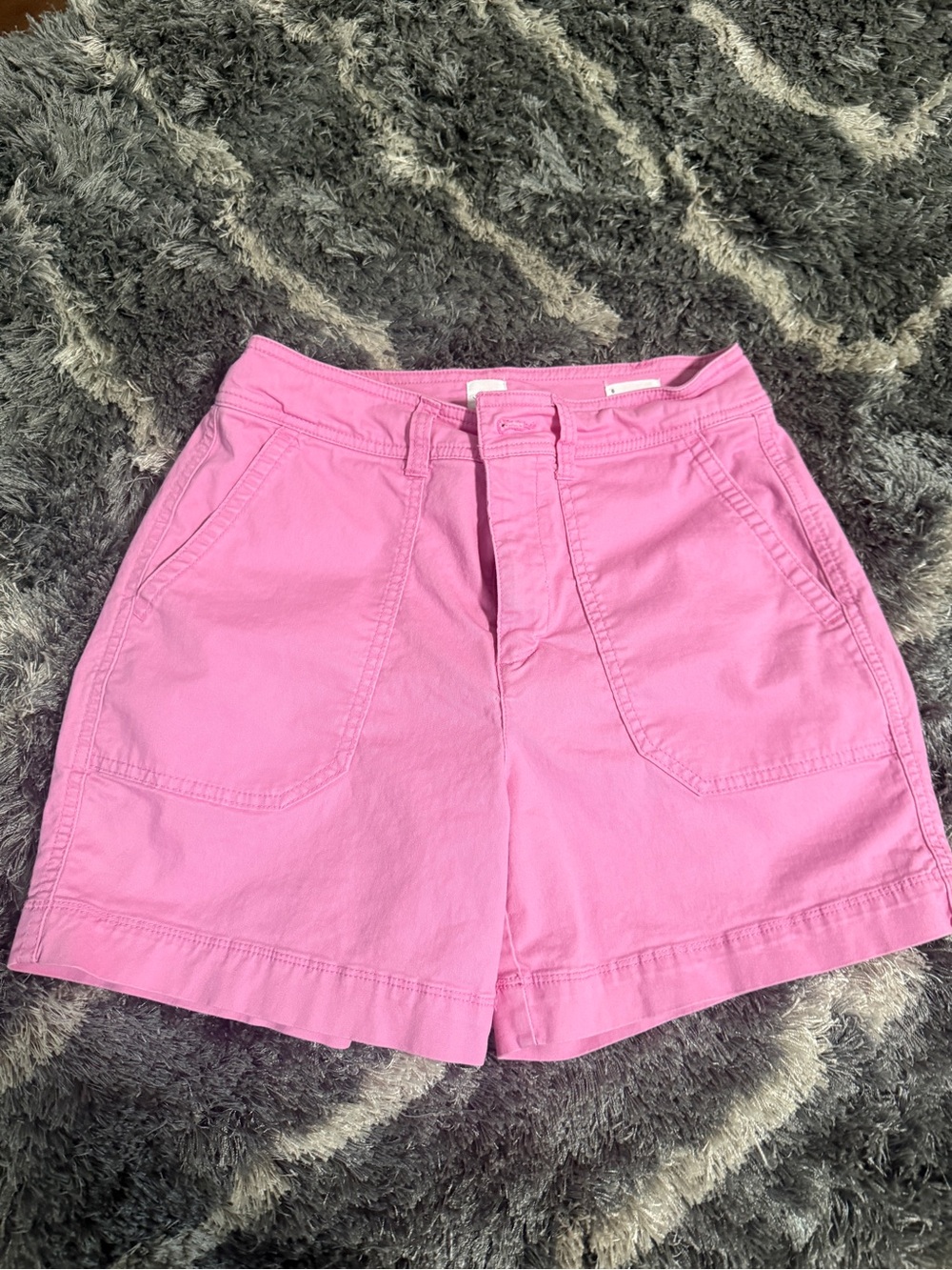 GAP Women's Light Pink Casual Bermuda Shorts
